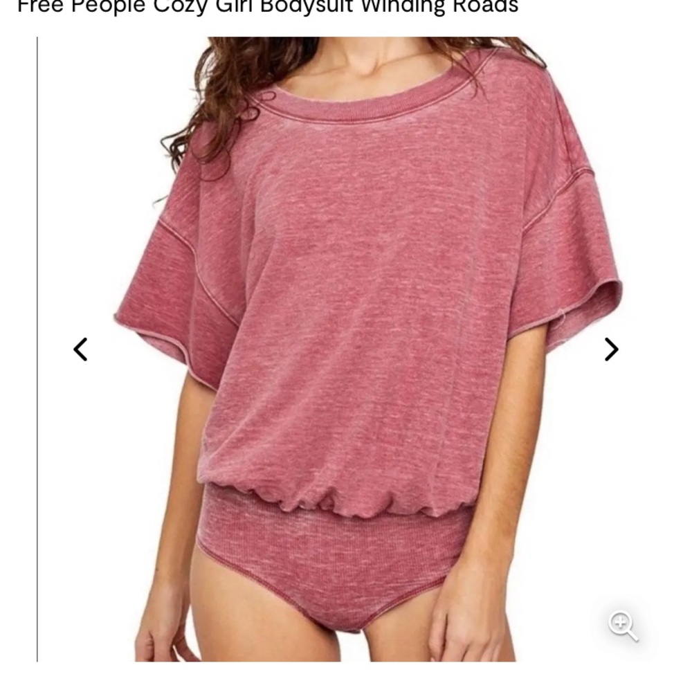 Free People Cozy Girl Bodysuit in Pink